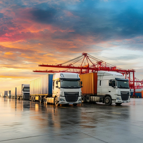 卡车装载集装箱