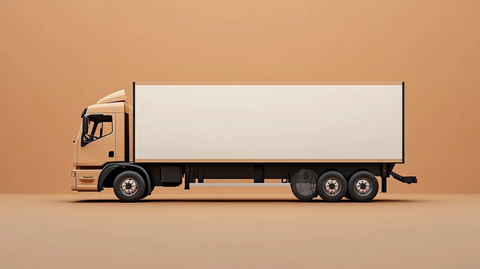 标准货运拖车侧面展示