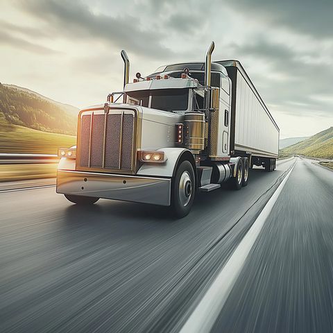 卡车前格栅高速行驶