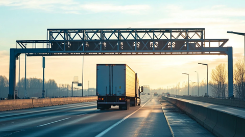 卡车通过称重门