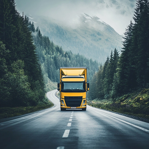 高速公路日景货运卡车