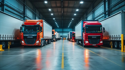 货车仓库装载货物