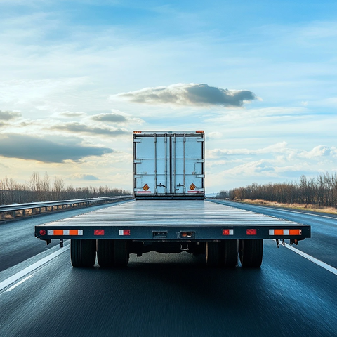 卡车空载行驶高速公路