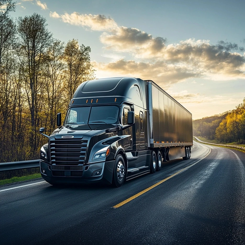 货运拖车头公路行驶