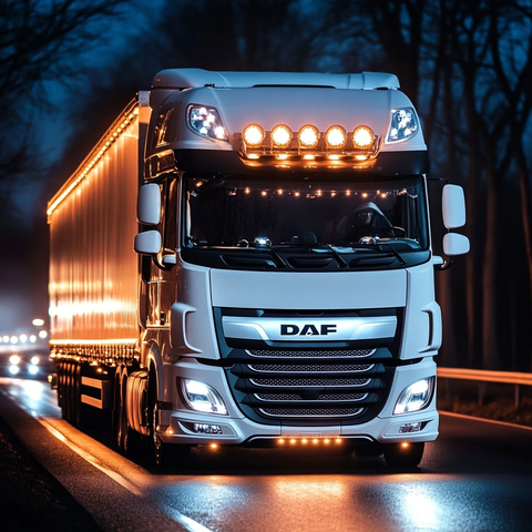 白色卡车灯光装置