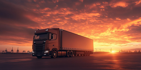 拖车卡车港口场景