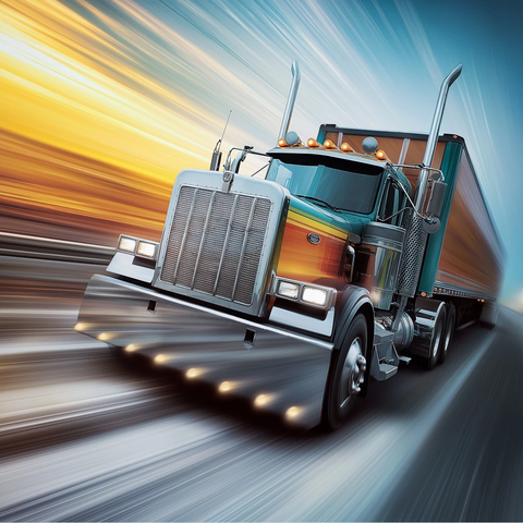 卡车驾驶室与拖车动态模糊