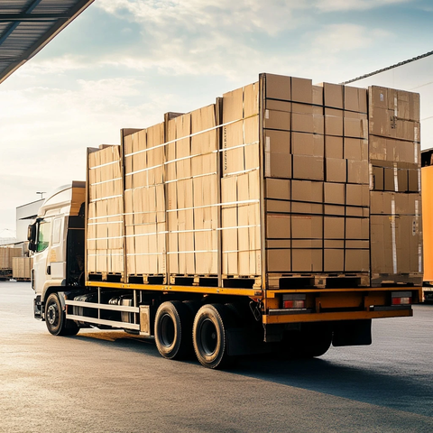 货车装载木箱运输