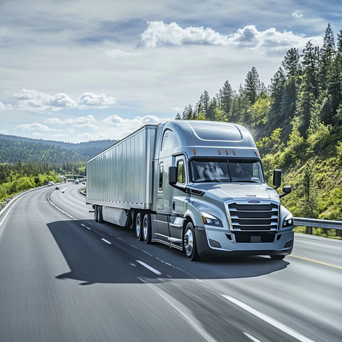 货运列车牵引拖车公路行驶