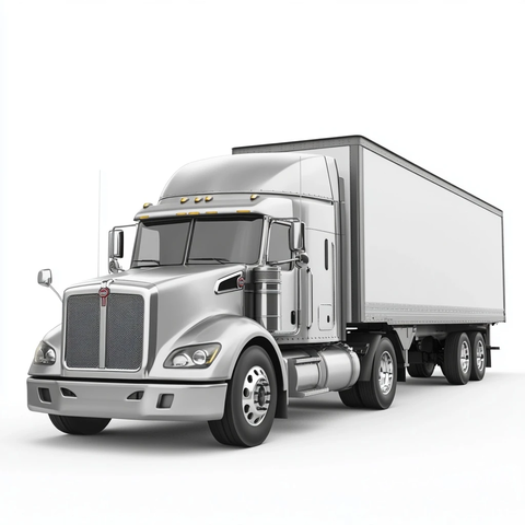 灰色卡车拖拉机渲染