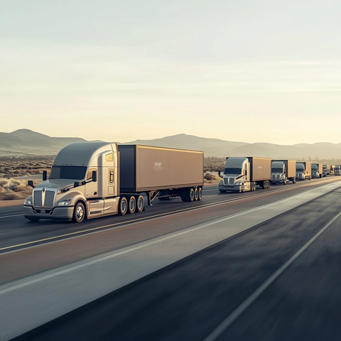 半挂卡车运载货柜