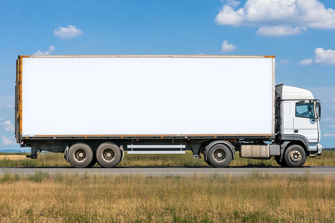 商业卡车空白广告牌