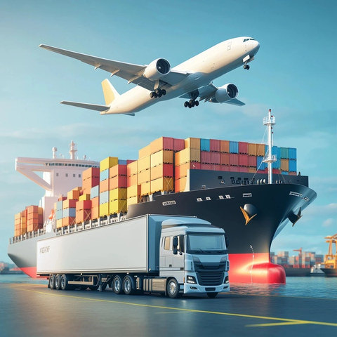飞机卡车货船物流运输