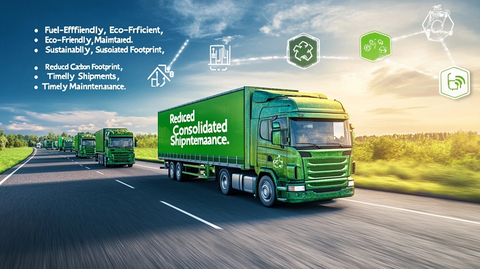 环保卡车车队绿色运输