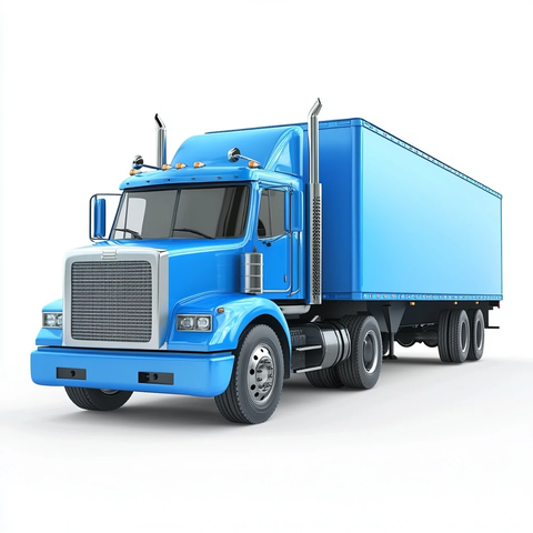 蓝色货运卡车