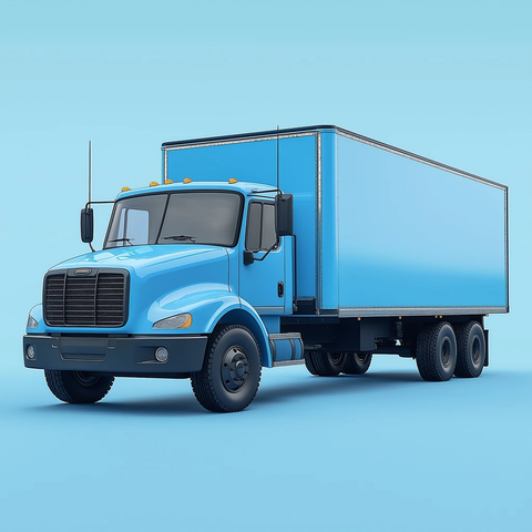 蓝色货车背景照片