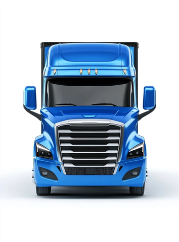 蓝色卡车前视图