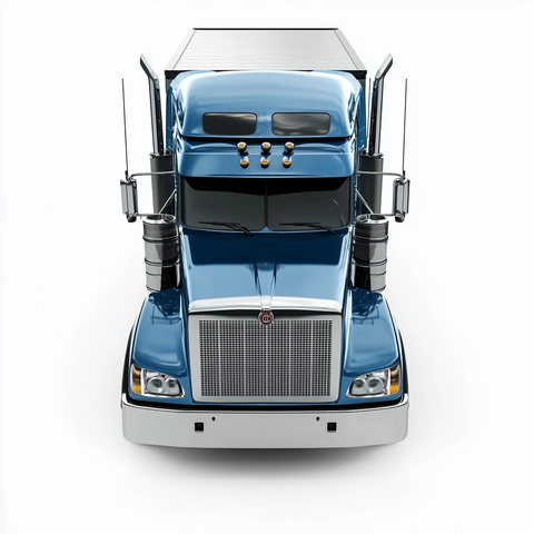 八轮货运卡车白色背景