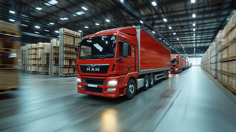 仓库码头货车装卸场景