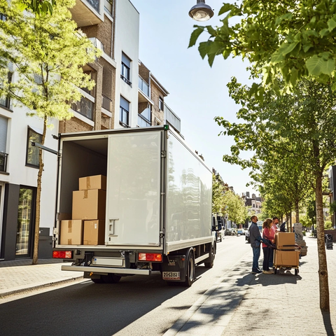 专业搬家团队搬运家具和物品