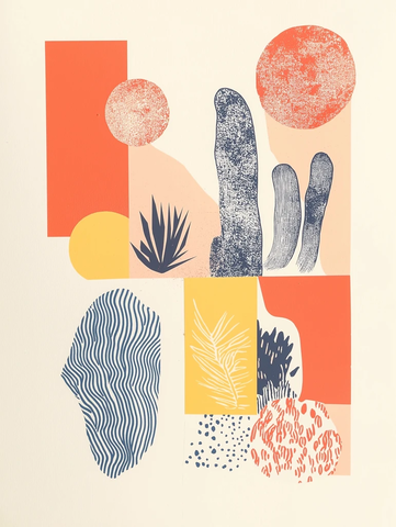 电脑插图拼贴艺术纸印刷