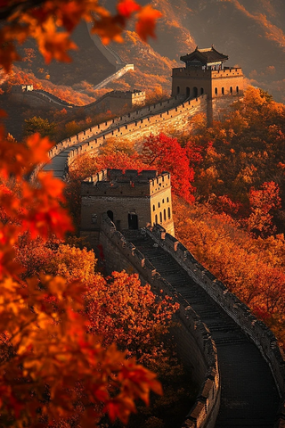 长城秋色美景图
