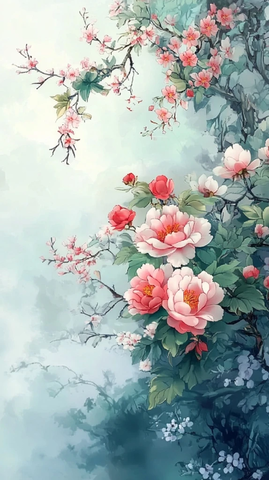 花海盛开五瓣花香