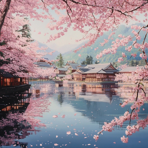 樱花盛开细节丰富