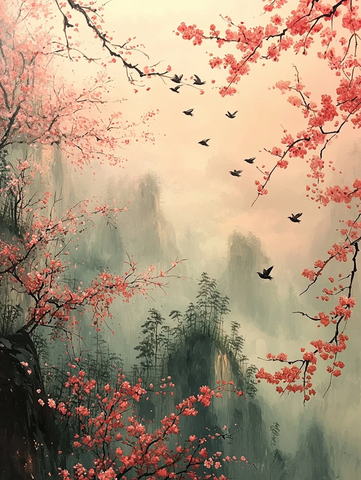 鸟鸣春树绿意盎然