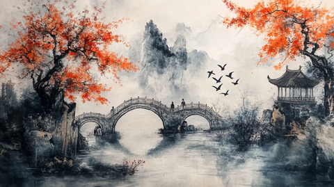 枯藤老树乌鸦小桥流水人家