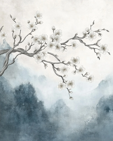 缠枝花卉刺绣图案