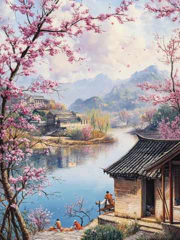 桃林工人湖上云雾