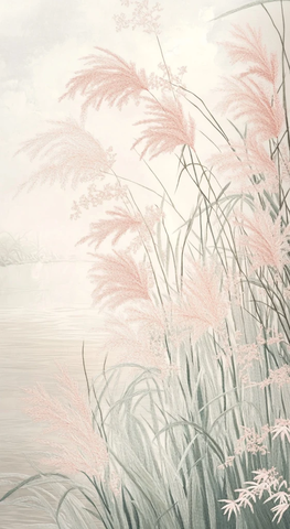 粉色芦苇绣围河