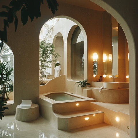 植物元素浴室设计