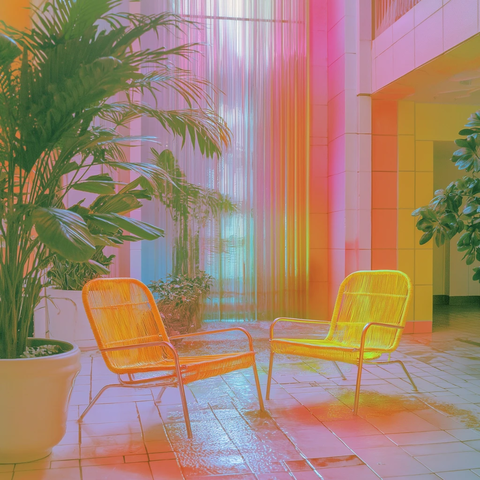 水晶植物庭院座椅