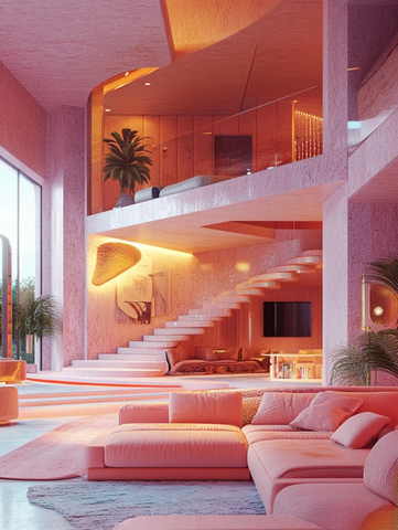 豪华高顶复式豪宅客厅