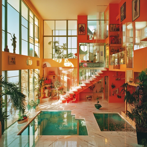 多窗室内房屋摄影