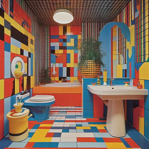 浴室设计原色风格