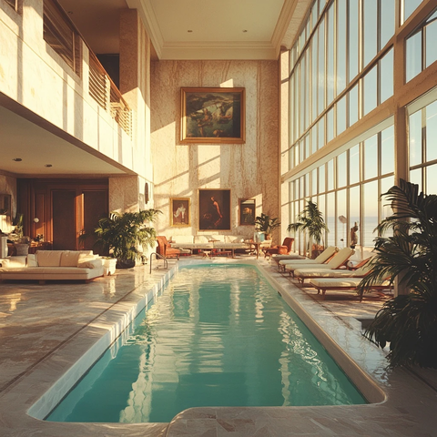 年代风格室内泳池
