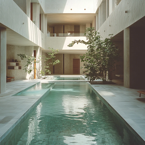 住宅内庭院泳池设计