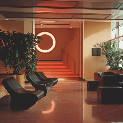 中世纪现代与未来主义室内设计