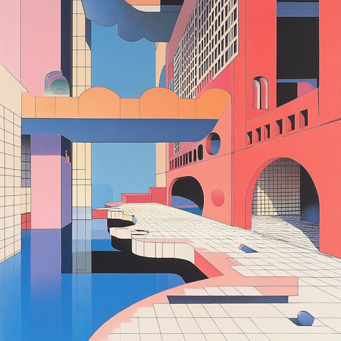 未来几何形状设计细节