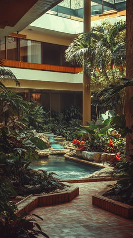 修女水公园复古摄影