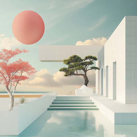 几何构图数字拼贴