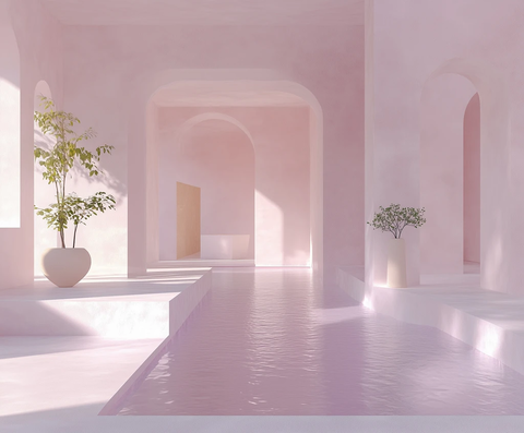 室内光影矩形水池墙面壁龛