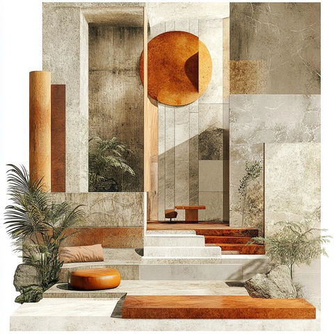 可持续内饰材料拼接