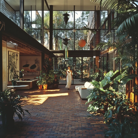 宽敞房间植物装饰