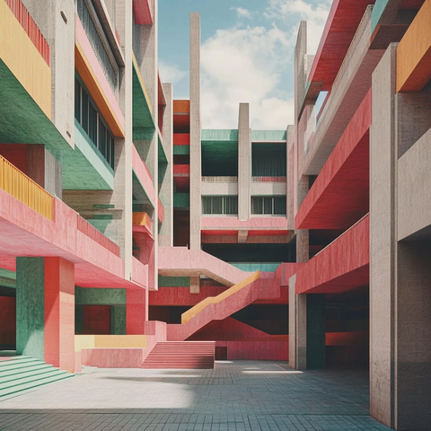 彩色不平衡建筑结构