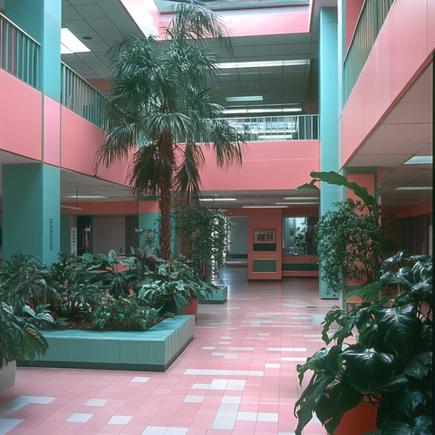 医院大厅植物中庭设计