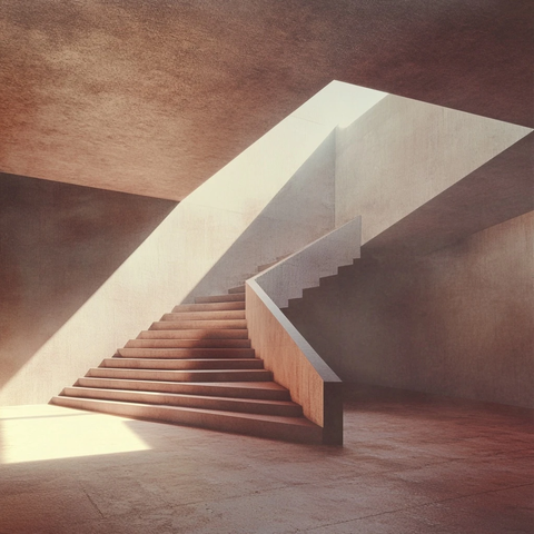 三层连接楼梯设计